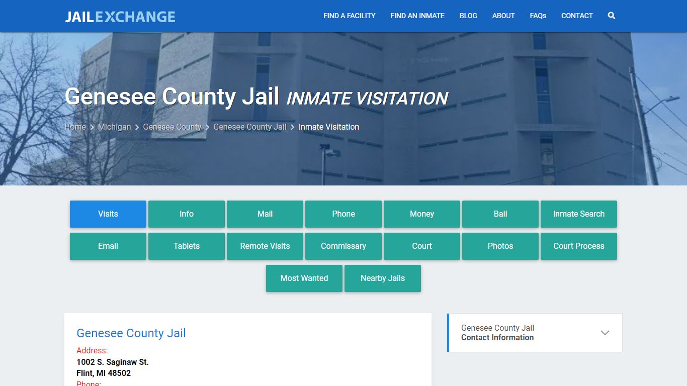 Inmate Visitation - Genesee County Jail, MI - Jail Exchange