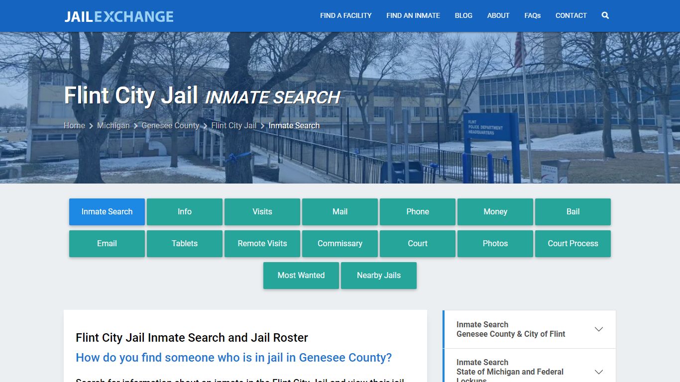 Inmate Search: Roster & Mugshots - Flint City Jail, MI